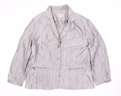25° Sud B-25 Women's Grey Blazer, Size 18 - Elegant