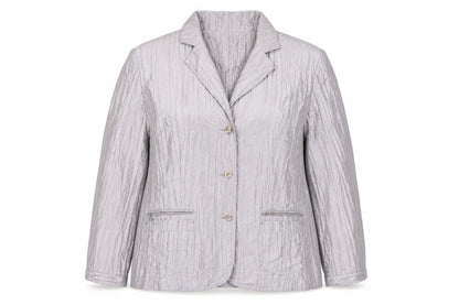 25° Sud B-25 Women's Grey Blazer, Size 18 - Elegant