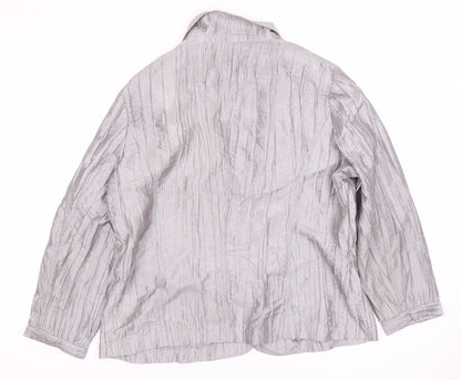 25° Sud B-25 Women's Grey Blazer, Size 18 - Elegant
