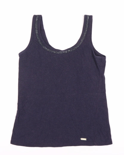 Womens UK Size S Superdry Blue Basic Tank