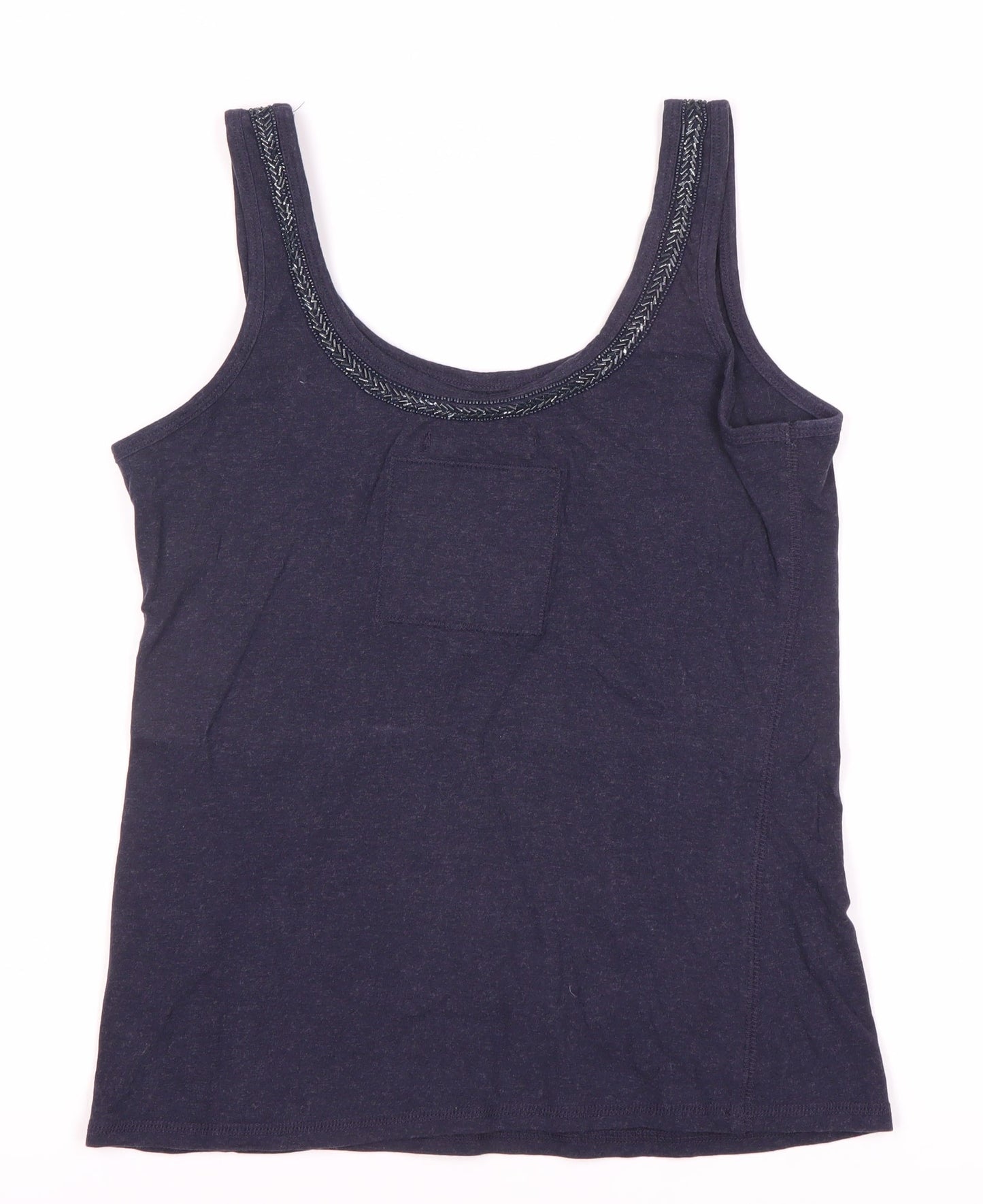 Womens UK Size S Superdry Blue Basic Tank