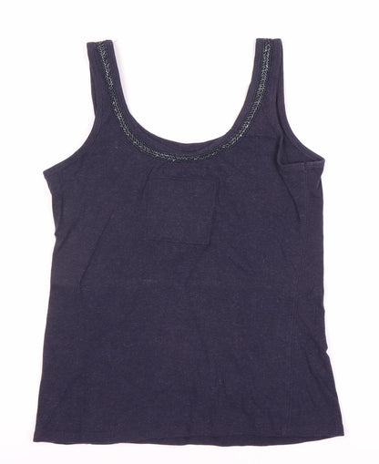 Womens UK Size S Superdry Blue Basic Tank