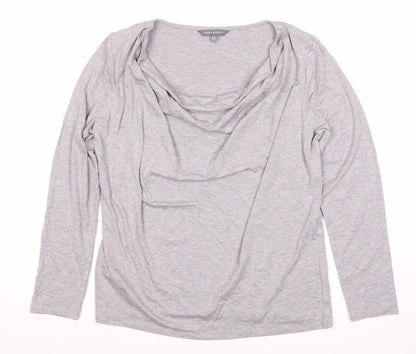 Womens UK Size 14 Laura Ashley Grey Basic T-Shirt