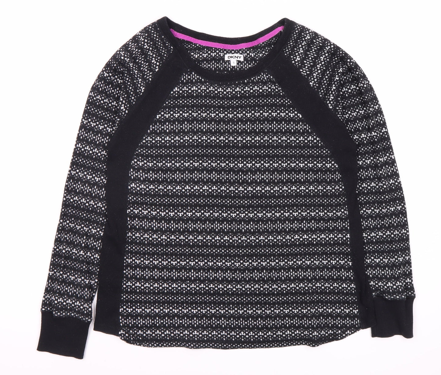Womens UK Size S DKNY Black Jersey Sweater