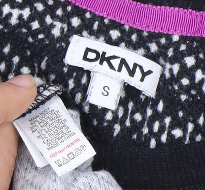 Womens UK Size S DKNY Black Jersey Sweater