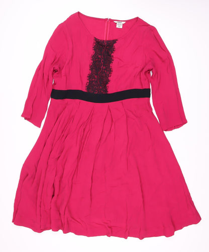 Mamas & Papas Pink Fit & Flare Dress, Size 12