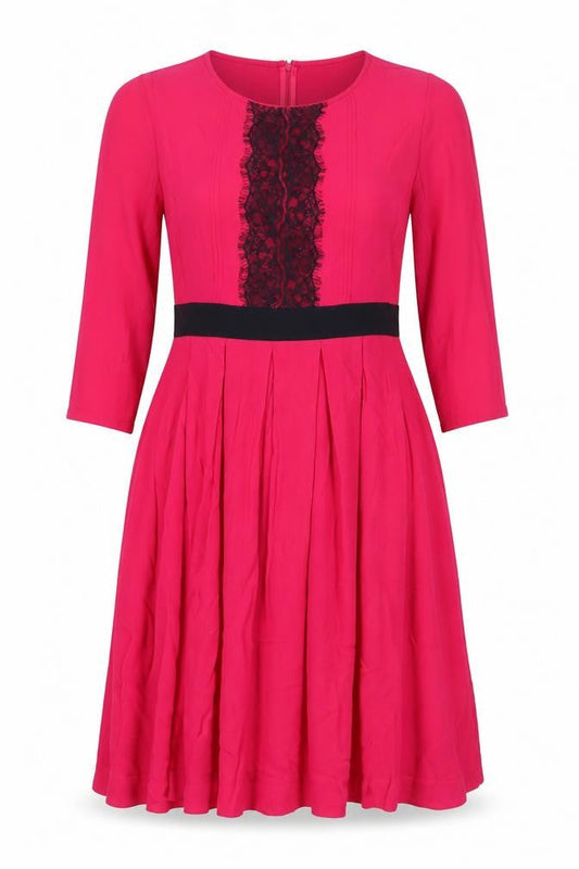 Front view of mamas & papas Pink Fit & Flare Dress, size 12