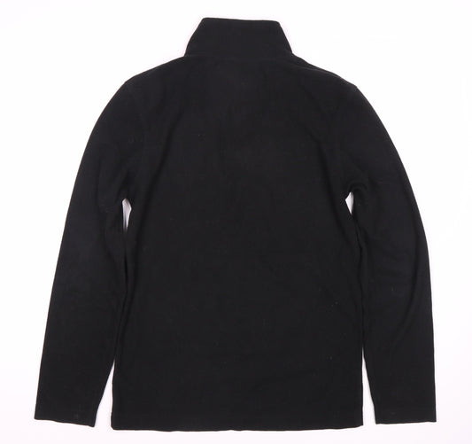 Mens UK Size S McKenzie Black 1/4 Zip Sweatshirt