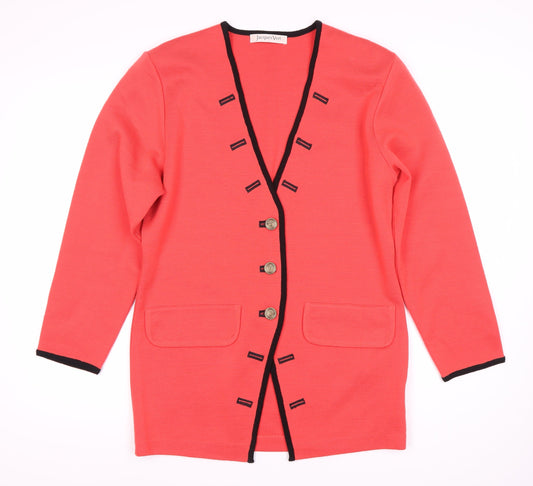 Jacques Vert Women's Red Mid-Length Suit Jacket