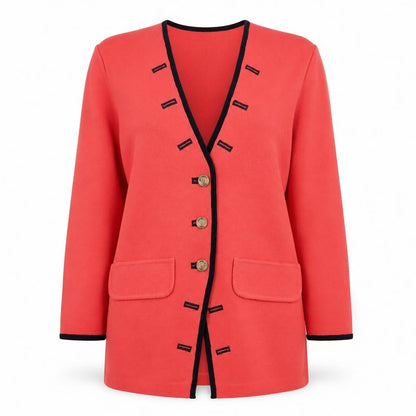 Womens UK Size 12 Jacques Vert Regular Red Suit Jacket