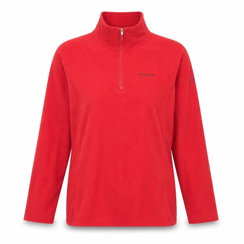 Front view of Craghoppers unisex red pullover sweatshirt, size 16