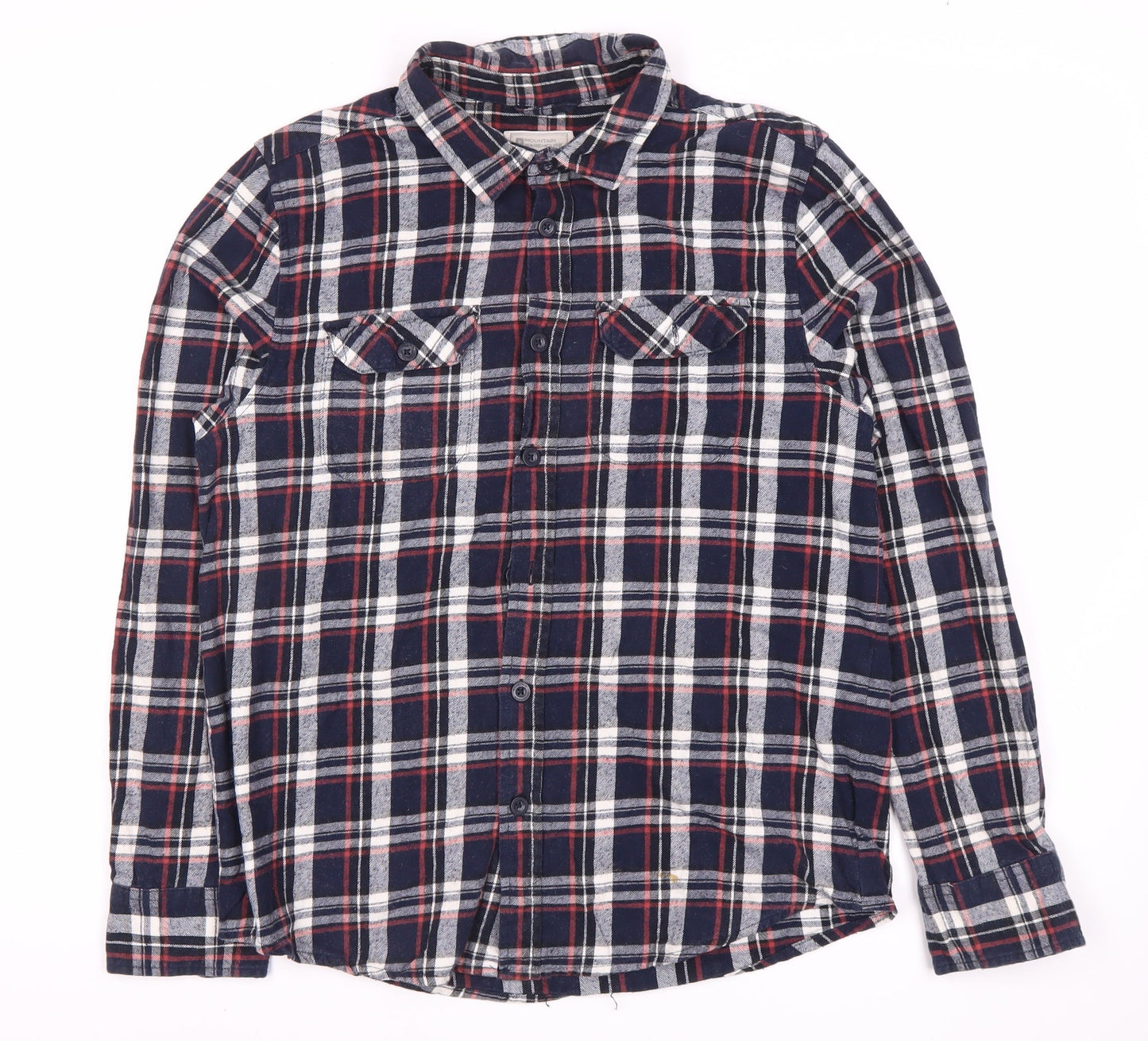 Mountain Warehouse Men's Blue Plaid Flannel Shirt M