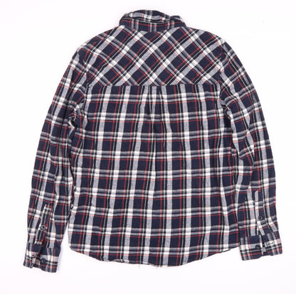 Mountain Warehouse Men's Blue Plaid Flannel Shirt M