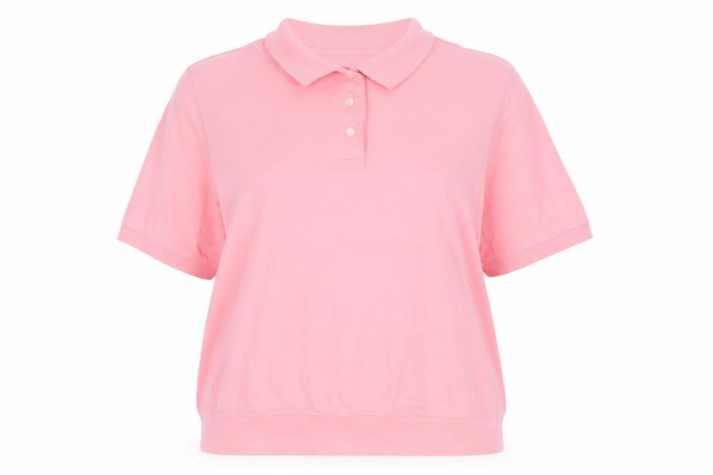 Womens UK Size XL Lands' End Pink Basic Polo