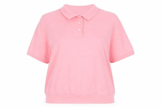 Womens UK Size XL Lands' End Pink Basic Polo