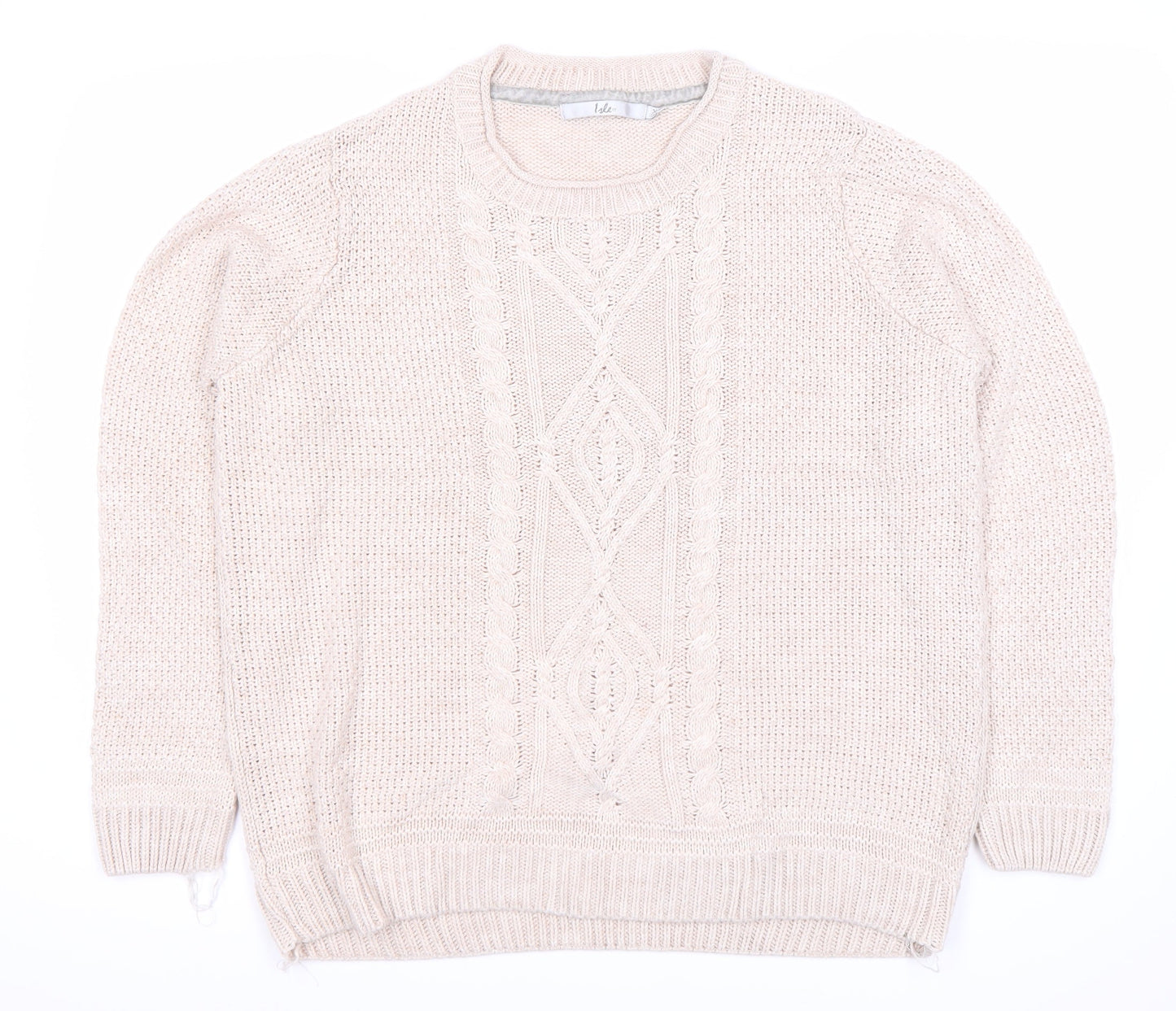 Womens UK Size XL Isle Beige Pullover Jumper