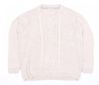 Womens UK Size XL Isle Beige Pullover Jumper