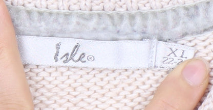 Womens UK Size XL Isle Beige Pullover Jumper