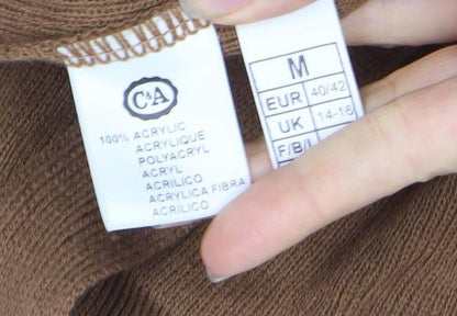 C&A Men's M Brown V-Neck Button Vest