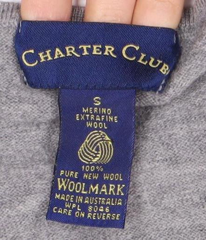Womens UK Size S Charter Club Grey Pullover Jumper