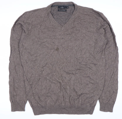 Jeff Banks Men's Brown V-Neck Pullover Jumper M