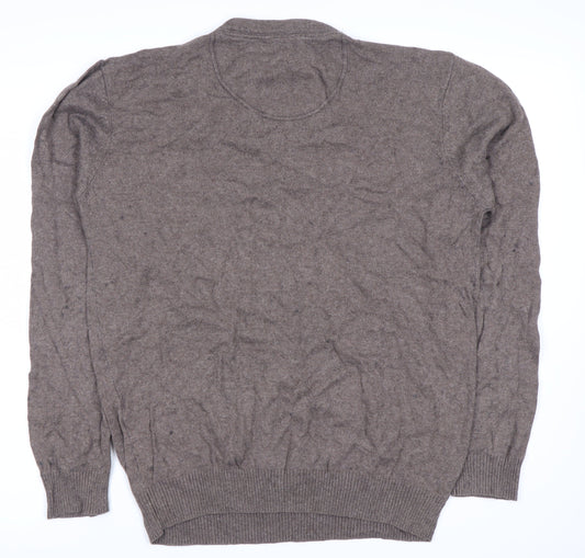 Jeff Banks Men's Brown V-Neck Pullover Jumper M