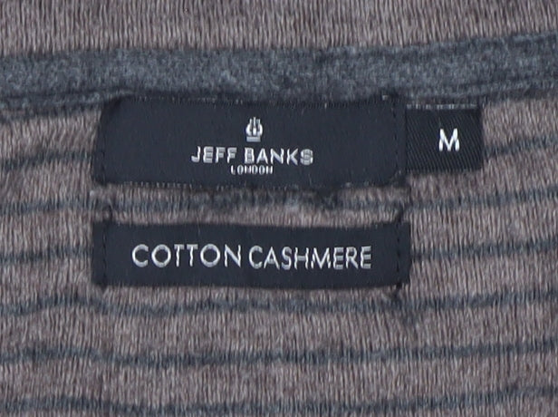 Jeff Banks Men's Brown V-Neck Pullover Jumper M