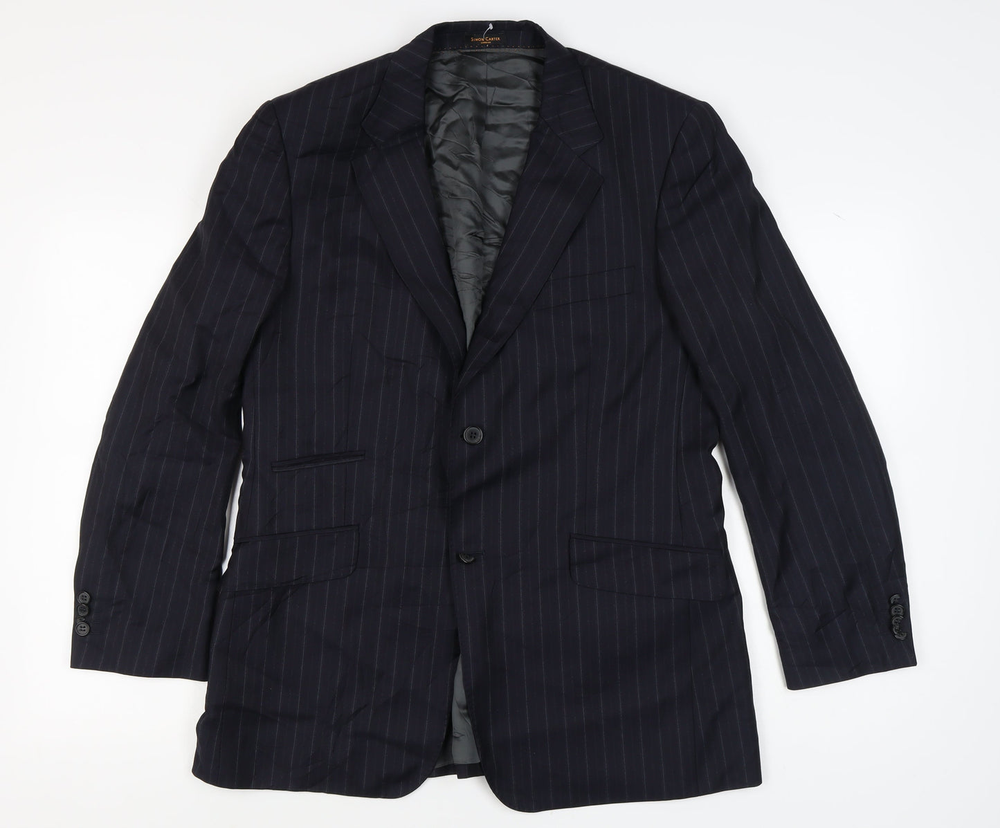 Mens UK Size 40 Simon Carter Regular Blue Suit Jacket