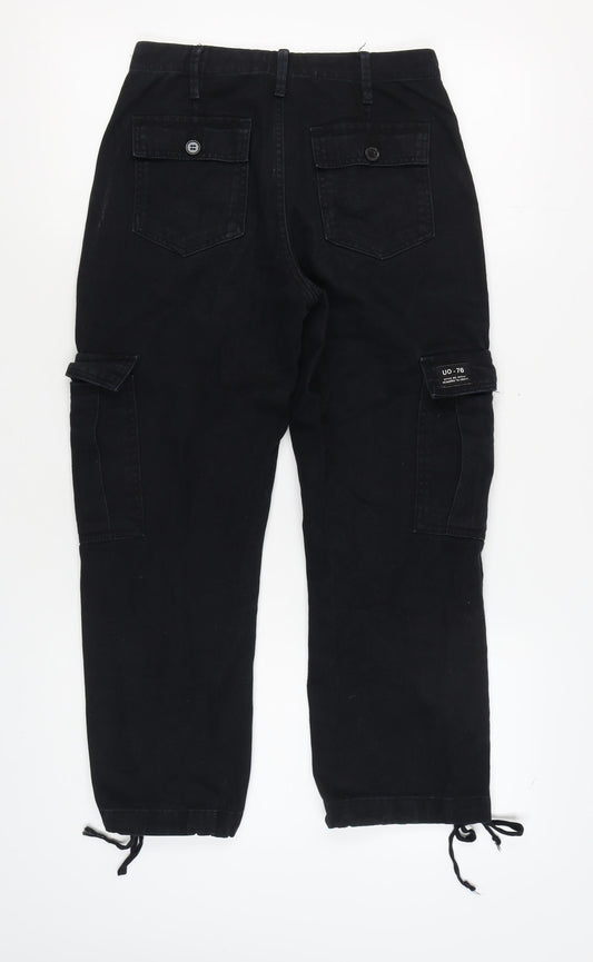 BDG Women's Black Cargo Trousers Size 10