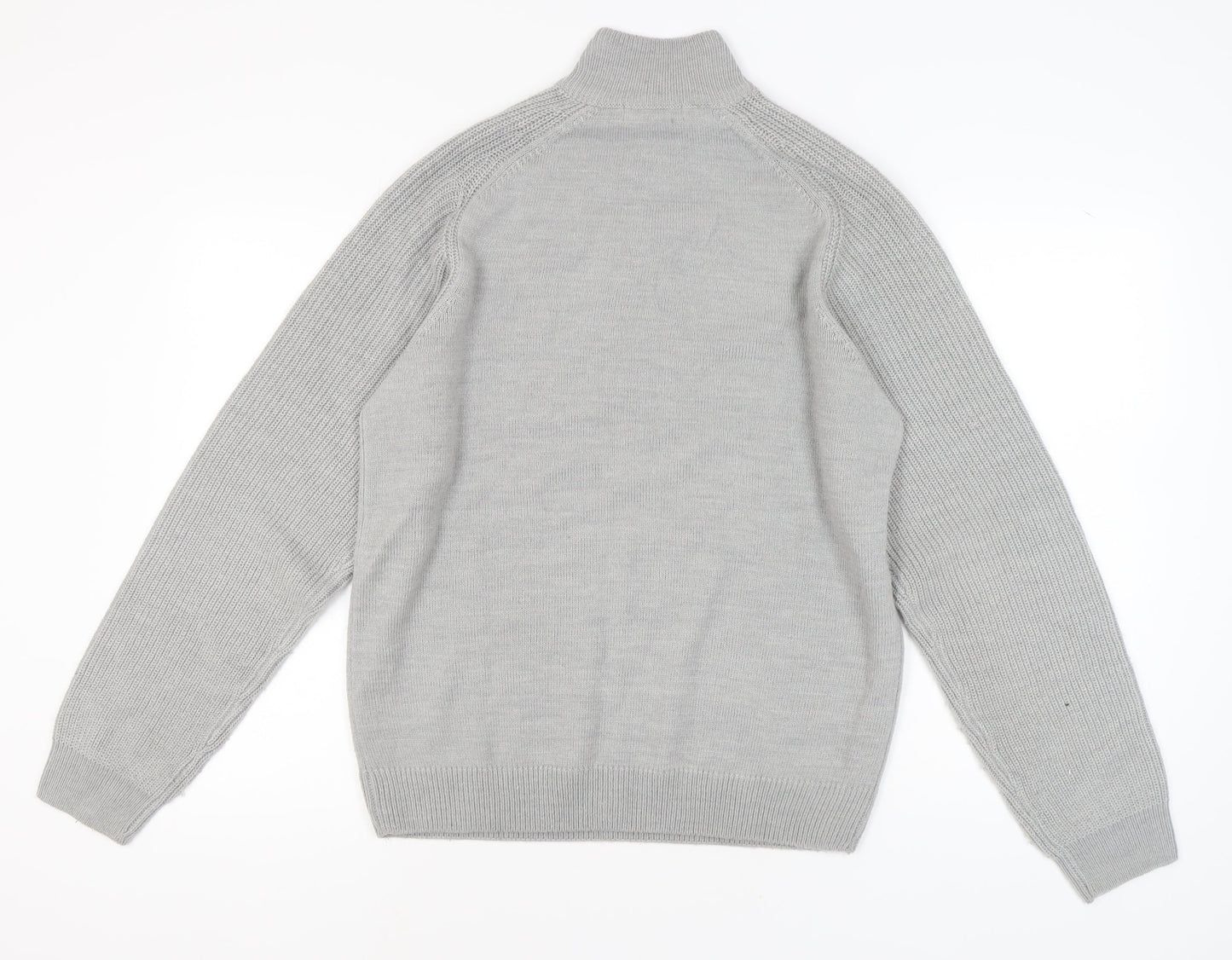 Premier Man Grey High Neck Full Zip Men's Jumper L