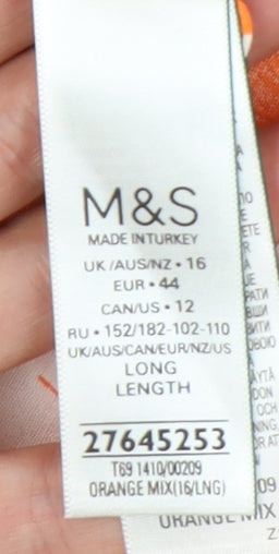 Marks and Spencer Women's Orange Floral Shirt Dress