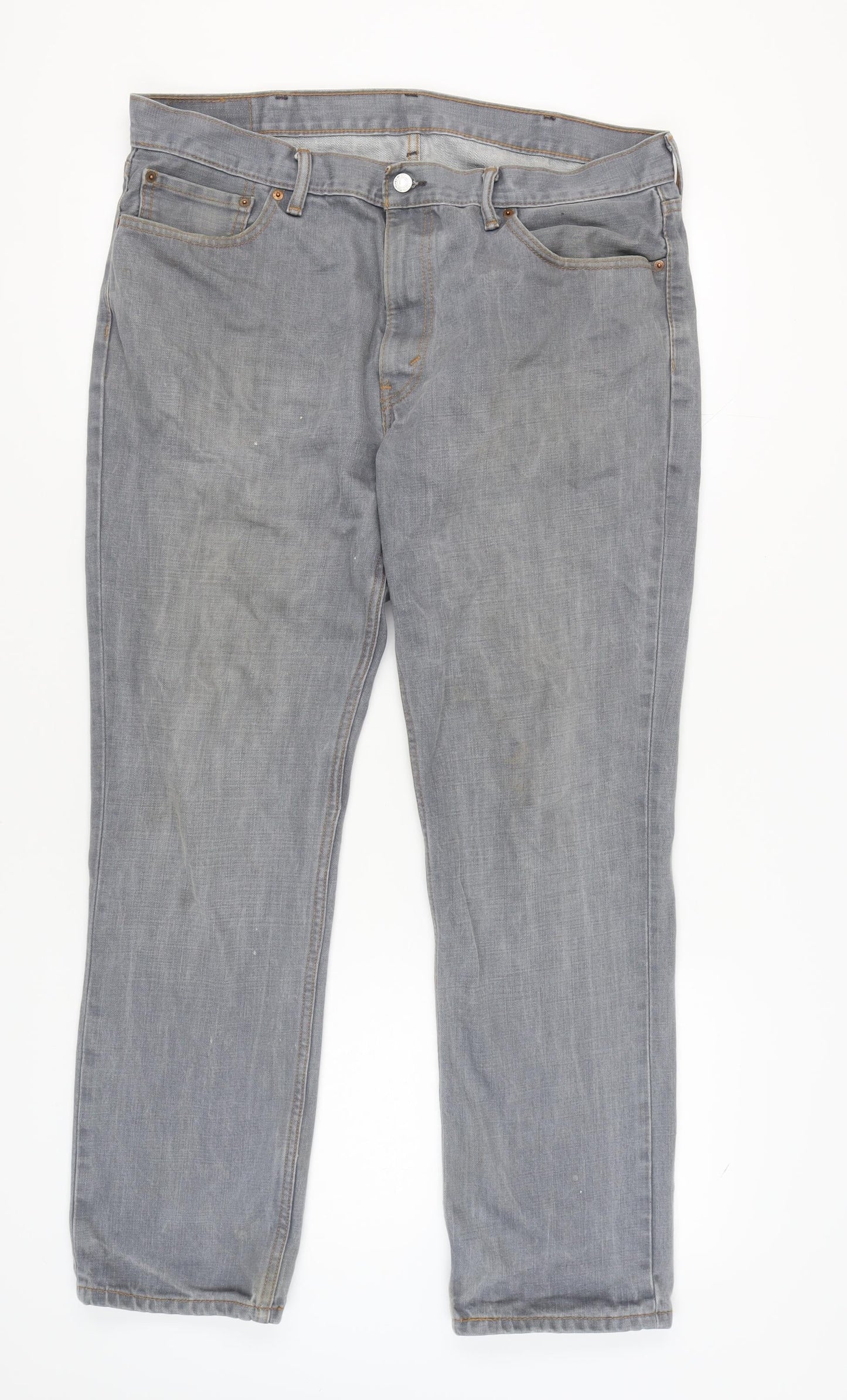 Levi's Men's Slim Grey Denim Jeans Size 40 W 32 L