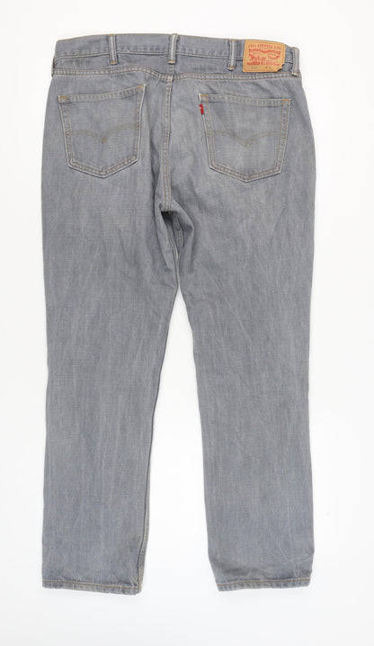 Levi's Men's Slim Grey Denim Jeans Size 40 W 32 L