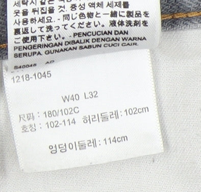 Levi's Men's Slim Grey Denim Jeans Size 40 W 32 L