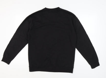 Mens UK Size M boohooMAN Black Pullover Sweatshirt