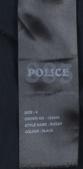 883 Police Men's Black T-Shirt Size 4 Crew Neck Logo