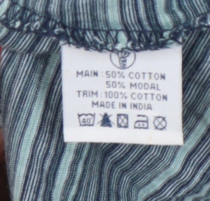 Fat Face Women's Blue Striped Scoop Neck Dress Size 10