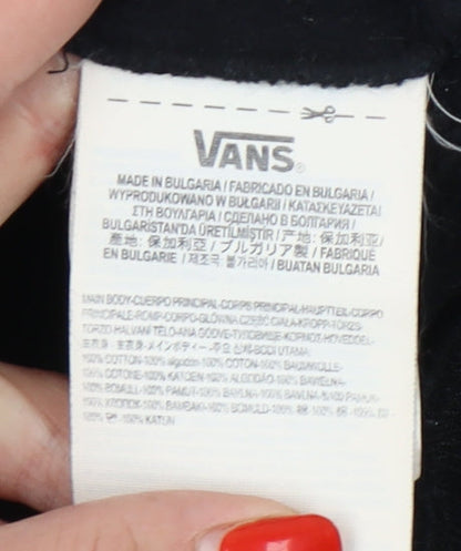 Vans Men's Black S Pullover Hoodie with Logo