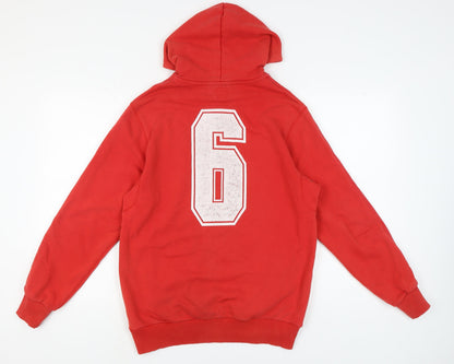 Mens UK Size M adidas Red Pullover Hoodie