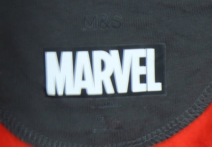 Marks and Spencer Boys Red Superhero Full Zip Hoodie 8 Years