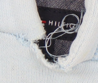 Tommy Hilfiger Men's Blue Hoodie L Logo Pullover