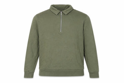 Mens UK Size M ASOS DESIGN Green 1/4 Zip Sweatshirt