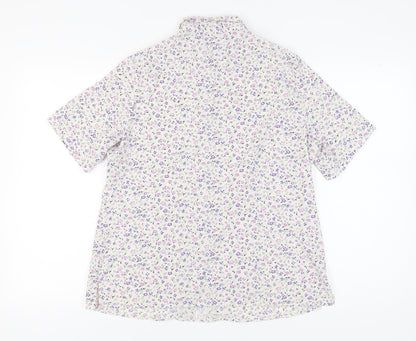 Womens UK Size 16 Isle Multicoloured Basic Button-Up