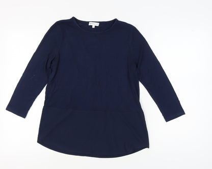 Womens UK Size 12 Warehouse Blue Basic Blouse