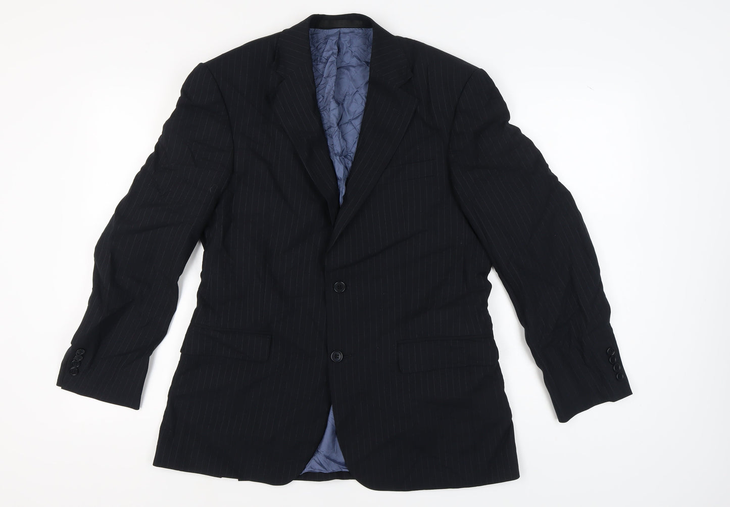 Mens UK Size 38 Marks and Spencer Regular Blue Suit Jacket