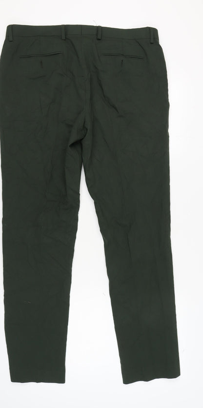 ASOS Men's Green Trousers, L, 36in Waist, 34in Leg