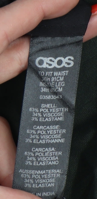 ASOS Men's Green Trousers, L, 36in Waist, 34in Leg