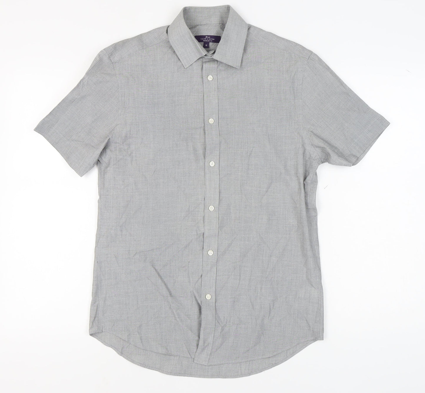 Tailor & Cutter Men's Grey Regular Fit Shirt