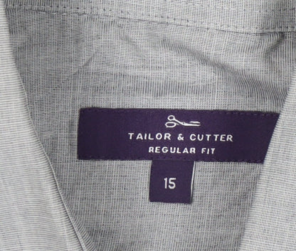 Tailor & Cutter Men's Grey Regular Fit Shirt