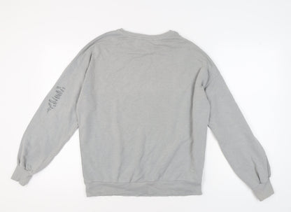 New Look Women's Grey Distressed Pullover Sweatshirt S